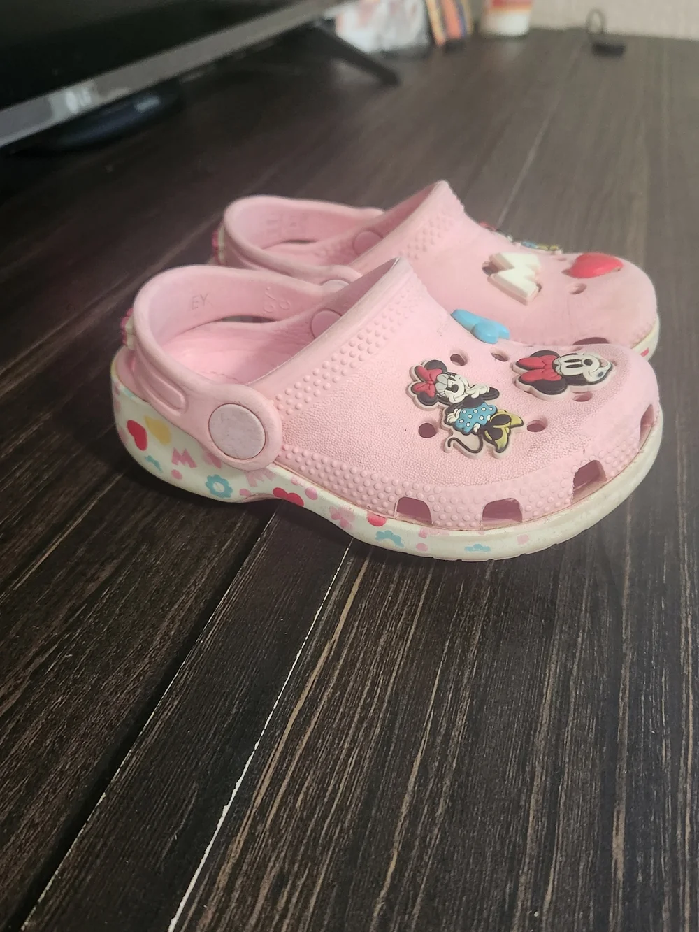 CROCS Pink Minnie Mouse Kids Clogs with Character Charms